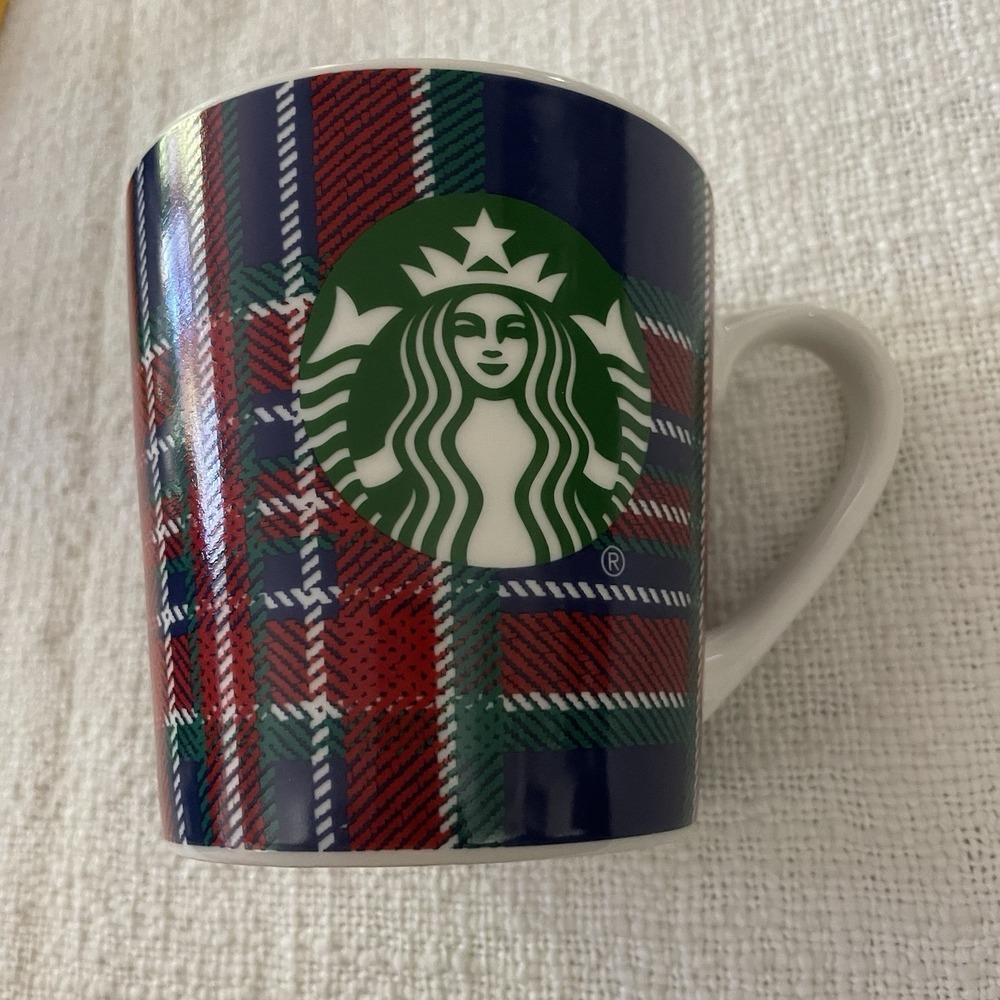 Starbucks 2017 Tartan Coffee Mug Cup Multicolor Plaid 18oz Holiday Large Logo